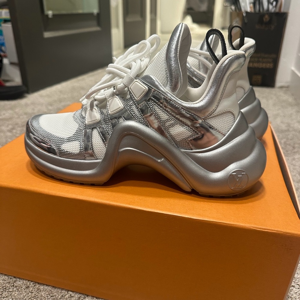 Louis Vuitton Silver Archlight Trainer Women's Sneakers